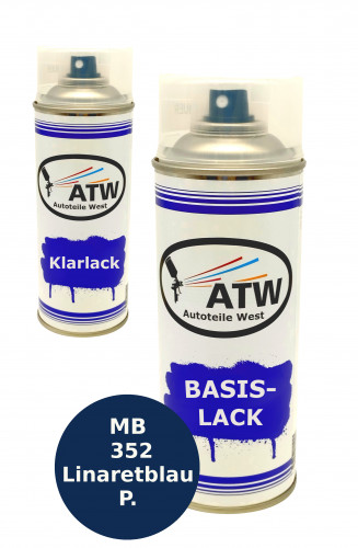 Autolack für Mercedes Benz 352 Linaretblau +400ml Klarlack Set
